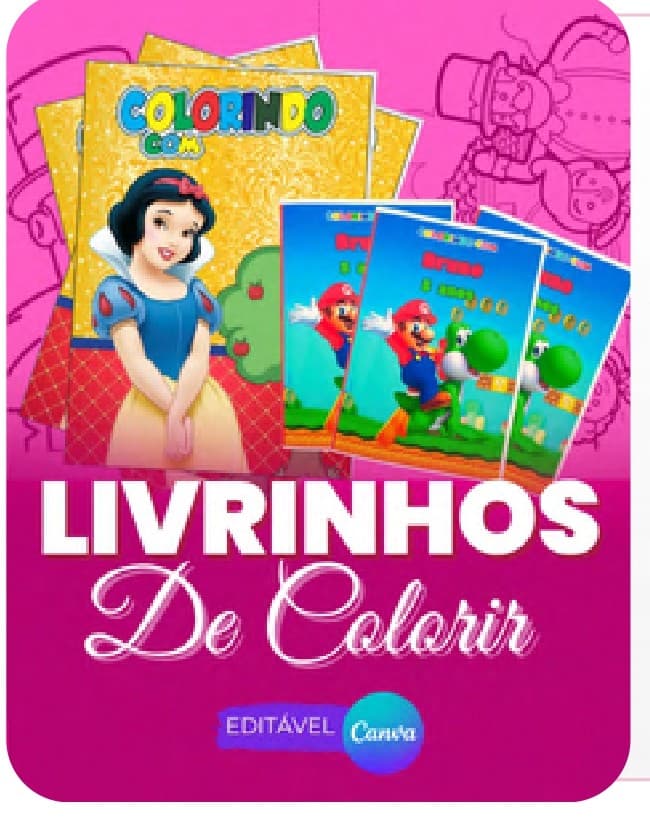 Livrinhos de colorir editáveis