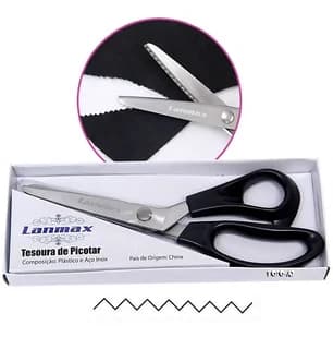 Tesoura profissional zig-zag Lanmax