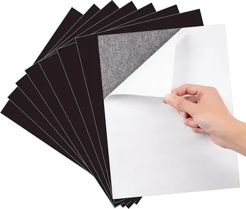 Kit com 10 folhas A4 de manta magnética adesivada